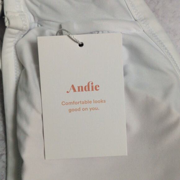 Andie Cove Top Pool Blue Gingham Plaid Swimwear Bathing Suit Separates L New - Picture 7 of 8